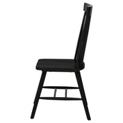 Andrews Windsor Spindle Back Dining Side Chair Black (Set of 2) - 122502BLK