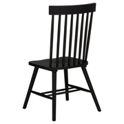 Andrews Windsor Spindle Back Dining Side Chair Black (Set of 2) - 122502BLK