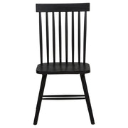 Andrews Windsor Spindle Back Dining Side Chair Black (Set of 2) - 122502BLK