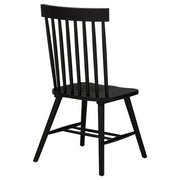 Andrews Windsor Spindle Back Dining Side Chair Black (Set of 2) - 122502BLK