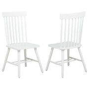 Andrews Windsor Spindle Back Dining Side Chair White (Set of 2) - 122502WHT