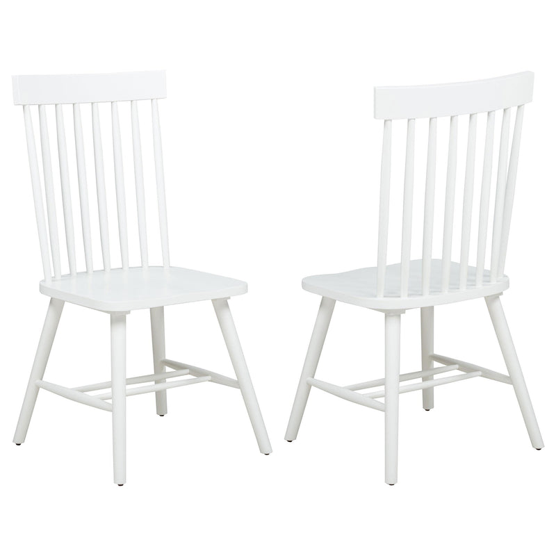 Andrews Windsor Spindle Back Dining Side Chair White (Set of 2) - 122502WHT