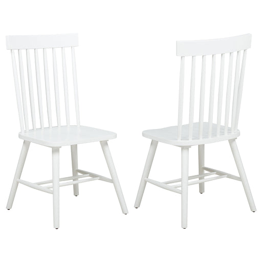 Andrews Windsor Spindle Back Dining Side Chair White (Set of 2) - 122502WHT