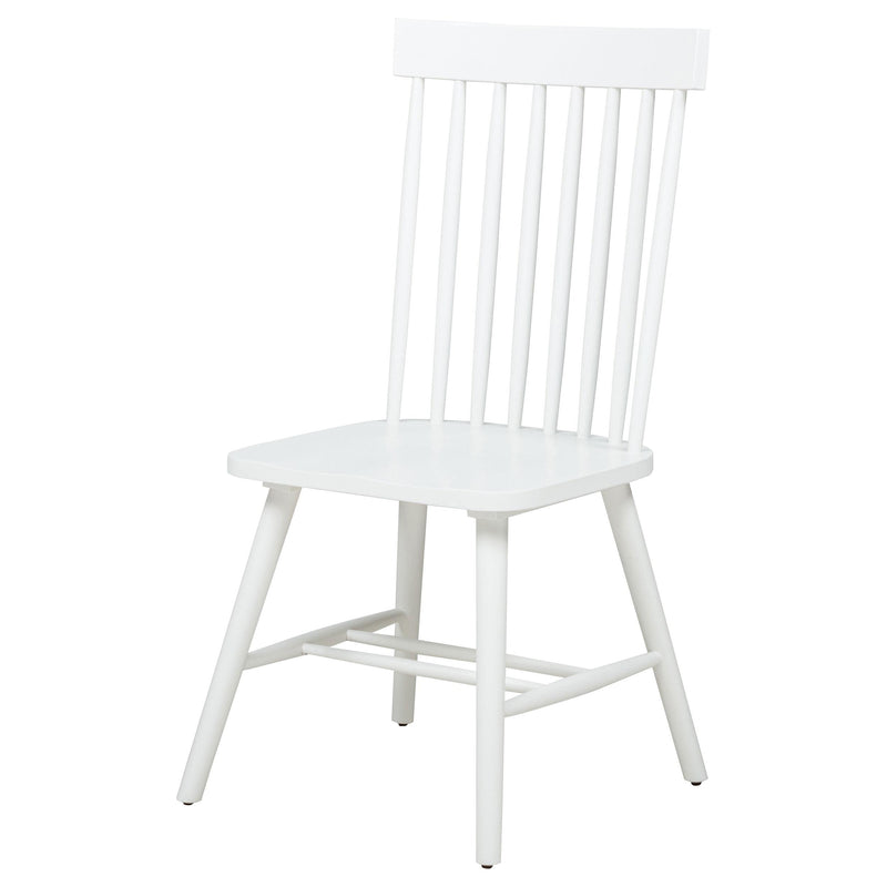 Andrews Windsor Spindle Back Dining Side Chair White (Set of 2) - 122502WHT