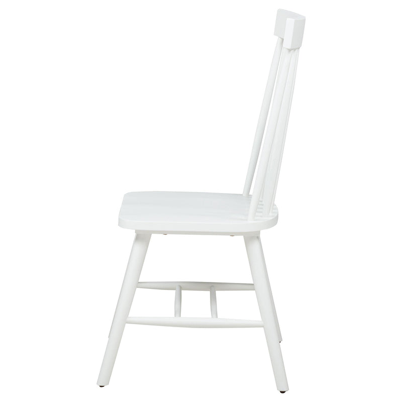 Andrews Windsor Spindle Back Dining Side Chair White (Set of 2) - 122502WHT