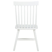 Andrews Windsor Spindle Back Dining Side Chair White (Set of 2) - 122502WHT