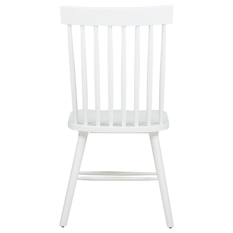 Andrews Windsor Spindle Back Dining Side Chair White (Set of 2) - 122502WHT