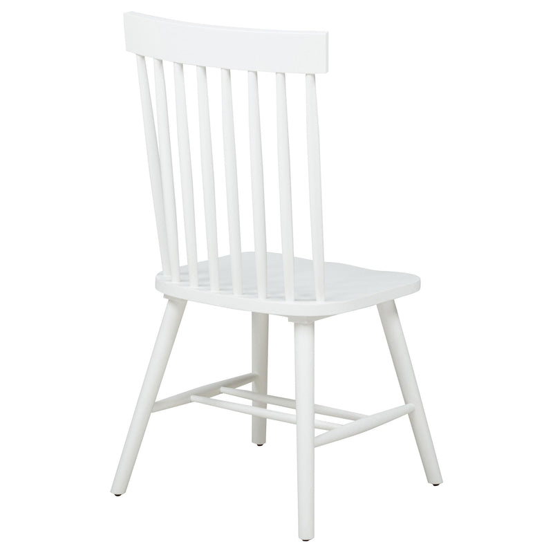 Andrews Windsor Spindle Back Dining Side Chair White (Set of 2) - 122502WHT