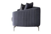 Angela Gray Velvet Sofa 91" & Loveseat 71" - Gate FurnitureLiving Room Set