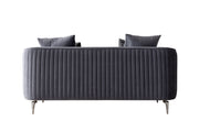 Angela Gray Velvet Sofa 91" & Loveseat 71" - Gate FurnitureLiving Room Set