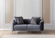 Angela Gray Velvet Sofa 91" & Loveseat 71" - Gate FurnitureLiving Room Set