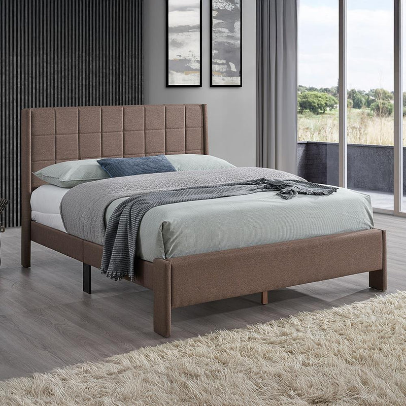 Angelina - Brown Upholstered Queen Bed - B375-Q-Bed