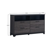 Angelina - Gray 4 Drawers Dresser - B374-D