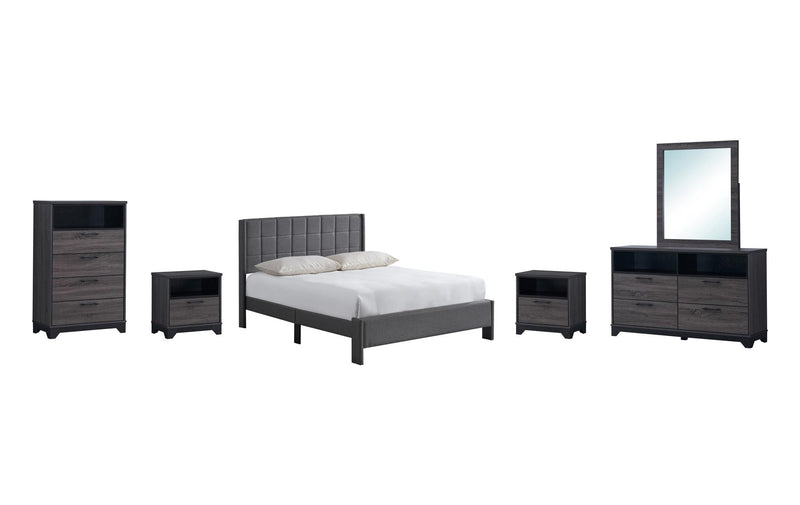 Angelina - Gray Upholstered King Bed - B374-K-Bed