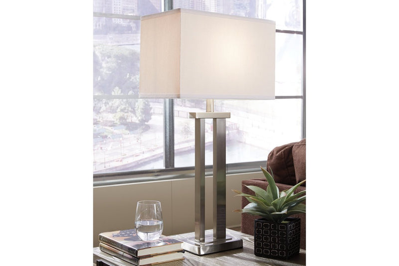Aniela Silver Finish Table Lamp (Set of 2) - Gate FurnitureTable Lamp Pair