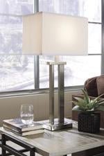 Aniela Silver Finish Table Lamp (Set of 2) - Gate FurnitureTable Lamp Pair