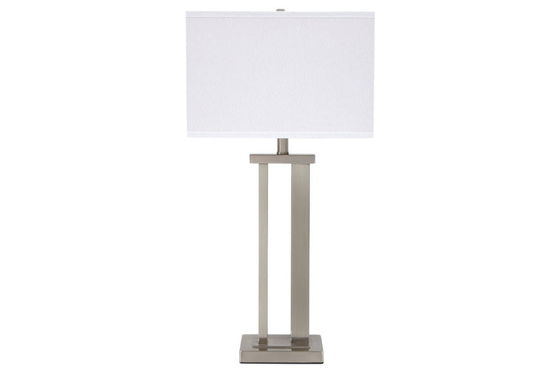 Aniela Silver Finish Table Lamp (Set of 2) - Gate FurnitureTable Lamp Pair