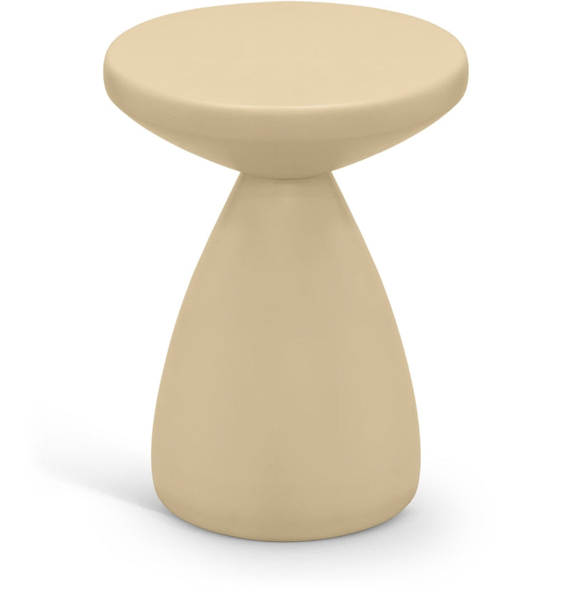 Anika Iron End Table in Beige - 99026Beige-ET