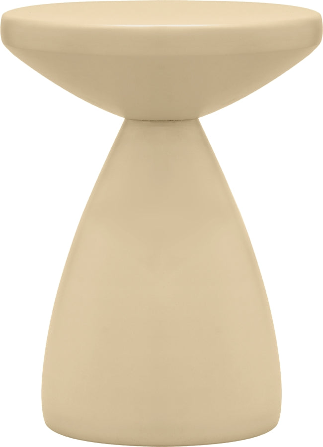 Anika Iron End Table in Beige - 99026Beige-ET
