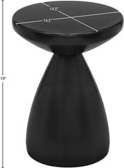 Anika Iron End Table in Black - 99026Black-ET