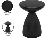 Anika Iron End Table in Black - 99026Black-ET