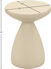 Anika Iron End Table in Cream - 99026Cream-ET