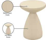 Anika Iron End Table in Cream - 99026Cream-ET