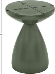 Anika Iron End Table in Green - 99026Green-ET