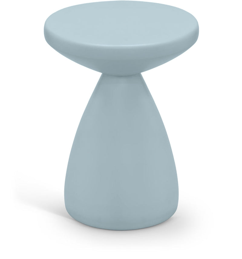 Anika Iron End Table in Light Blue - 99026LtBlu-ET