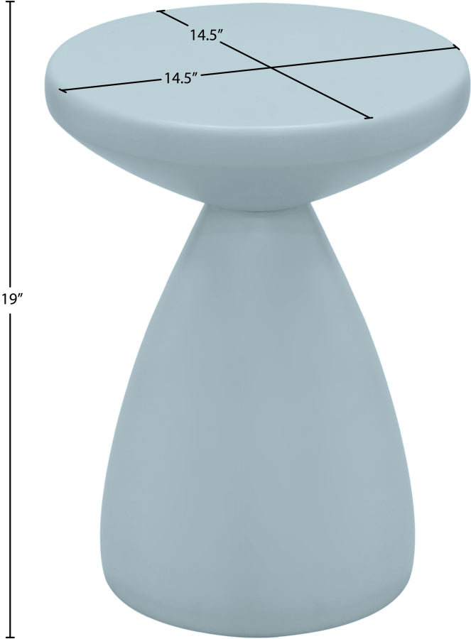 Anika Iron End Table in Light Blue - 99026LtBlu-ET
