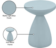 Anika Iron End Table in Light Blue - 99026LtBlu-ET