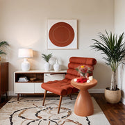 Anika Iron End Table in Salmon - 99026Salmon-ET