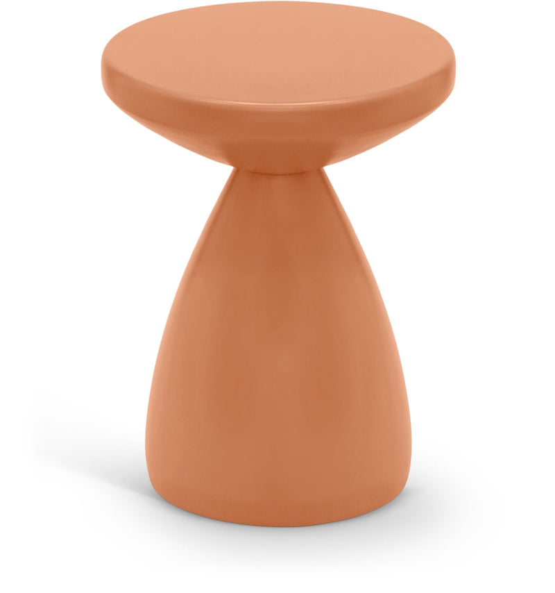 Anika Iron End Table in Salmon - 99026Salmon-ET