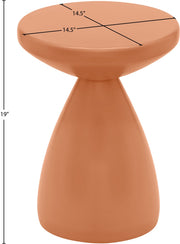 Anika Iron End Table in Salmon - 99026Salmon-ET