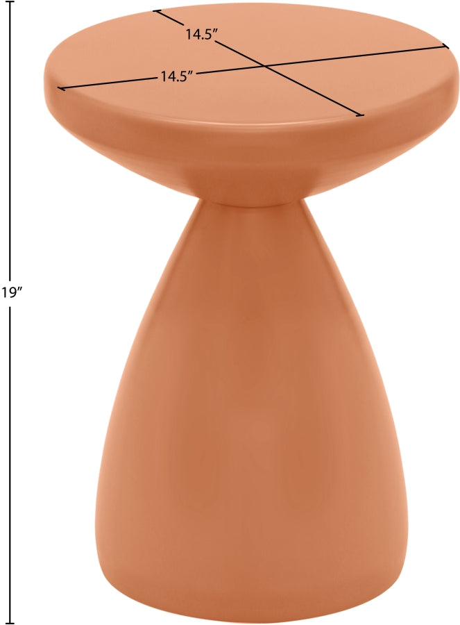 Anika Iron End Table in Salmon - 99026Salmon-ET