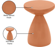 Anika Iron End Table in Salmon - 99026Salmon-ET