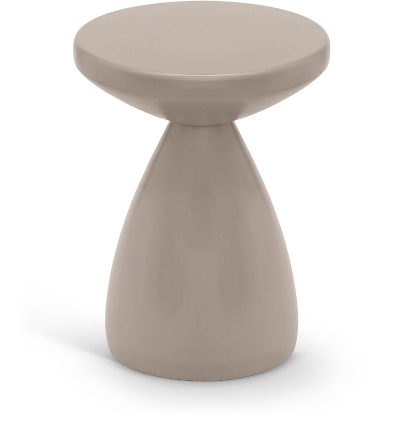 Anika Iron End Table in Taupe - 99026Taupe-ET