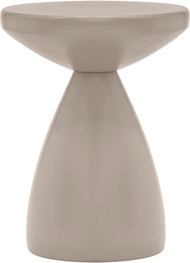 Anika Iron End Table in Taupe - 99026Taupe-ET