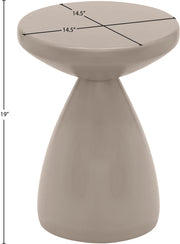 Anika Iron End Table in Taupe - 99026Taupe-ET