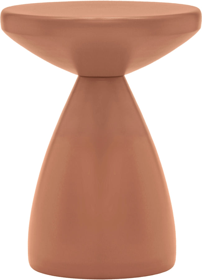Anika Iron End Table in Terracotta - 99026Terracotta-ET