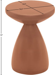 Anika Iron End Table in Terracotta - 99026Terracotta-ET