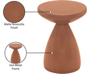 Anika Iron End Table in Terracotta - 99026Terracotta-ET