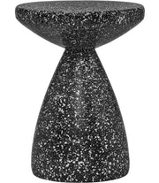 Anika Terrazzo Pattern Iron Terrazo End Table in Black - 99027Black-ET