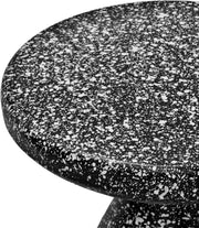 Anika Terrazzo Pattern Iron Terrazo End Table in Black - 99027Black-ET