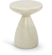 Anika Terrazzo Pattern Iron Terrazo End Table in Cream - 99027Cream-ET