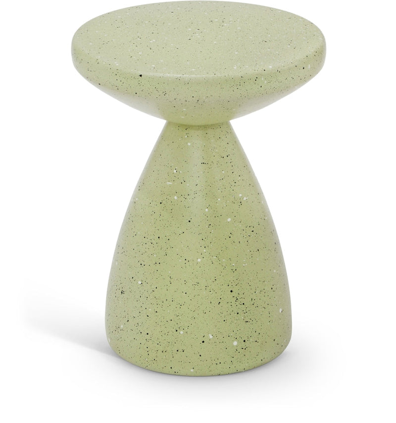 Anika Terrazzo Pattern Iron Terrazo End Table in Green - 99027Green-ET