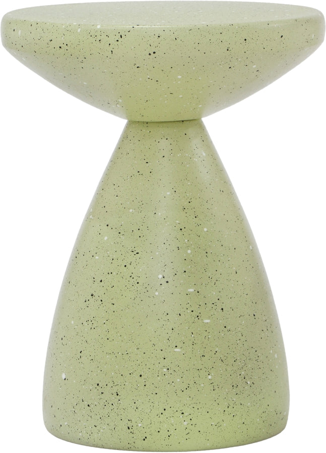 Anika Terrazzo Pattern Iron Terrazo End Table in Green - 99027Green-ET