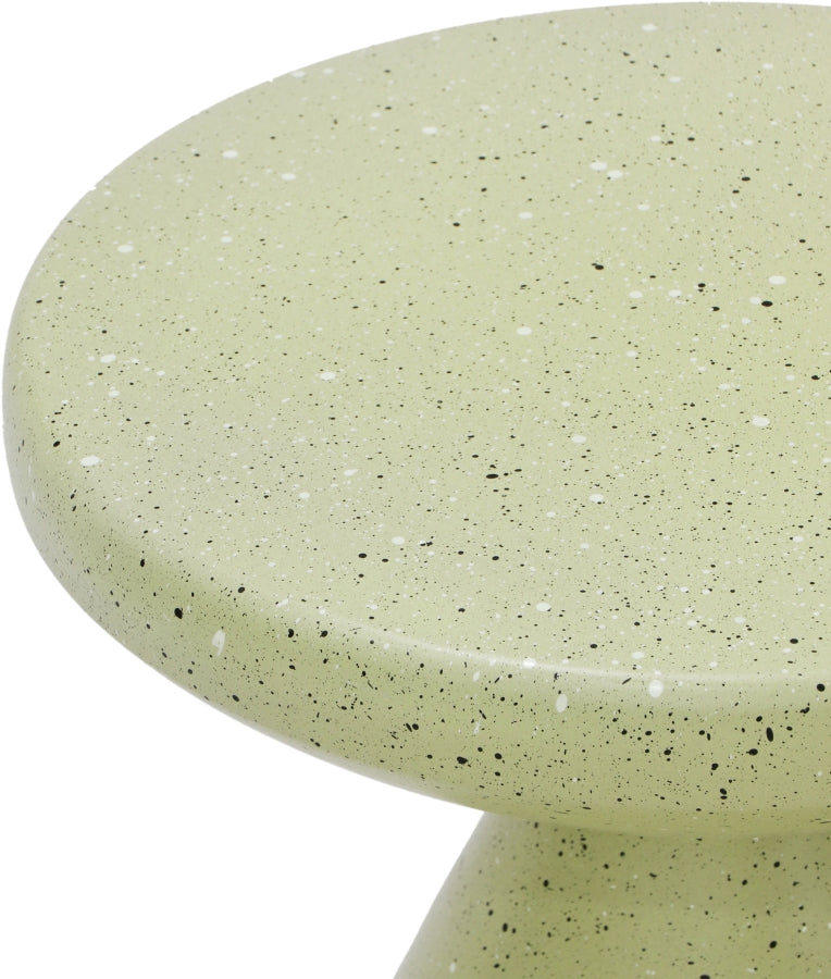 Anika Terrazzo Pattern Iron Terrazo End Table in Green - 99027Green-ET