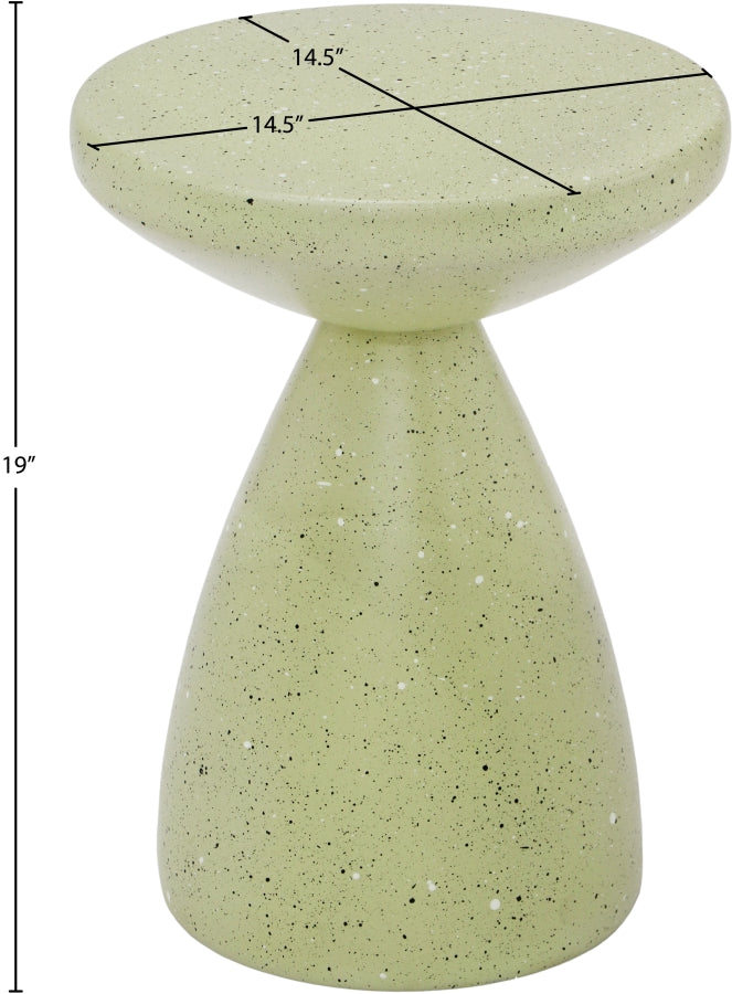 Anika Terrazzo Pattern Iron Terrazo End Table in Green - 99027Green-ET