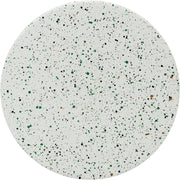 Anika Terrazzo Pattern Iron Terrazo End Table in White - 99027White-ET